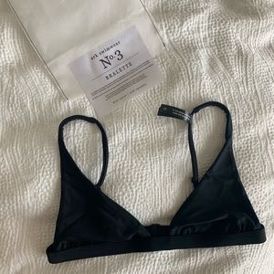 ark swimwear black bralette, size M